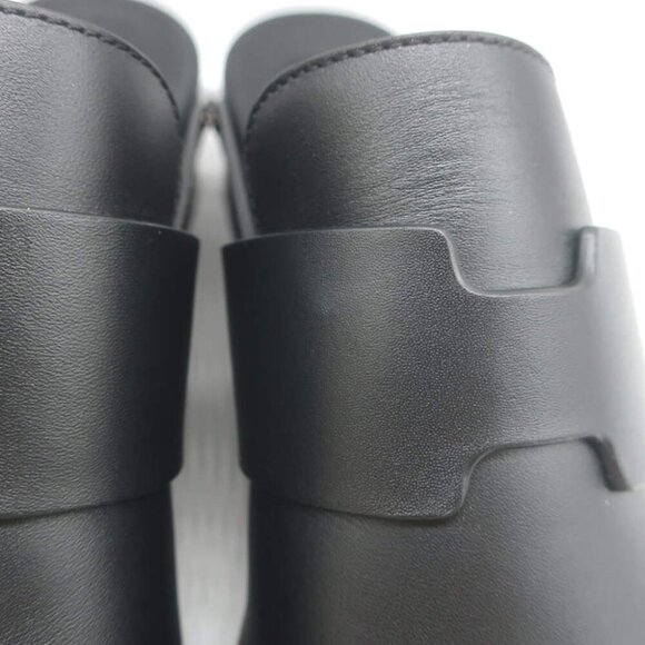 Hermes Calya Studded Clog Mules Black Leather Size 39 - Picture 5 of 13